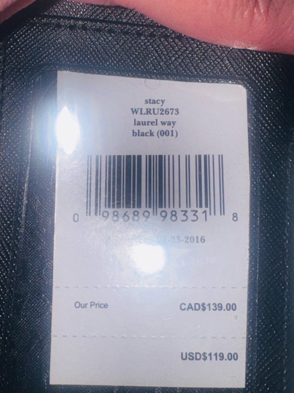 Kate Spade Black Saffiano Leather Continental Wallet NWT - Picture 7 of 8